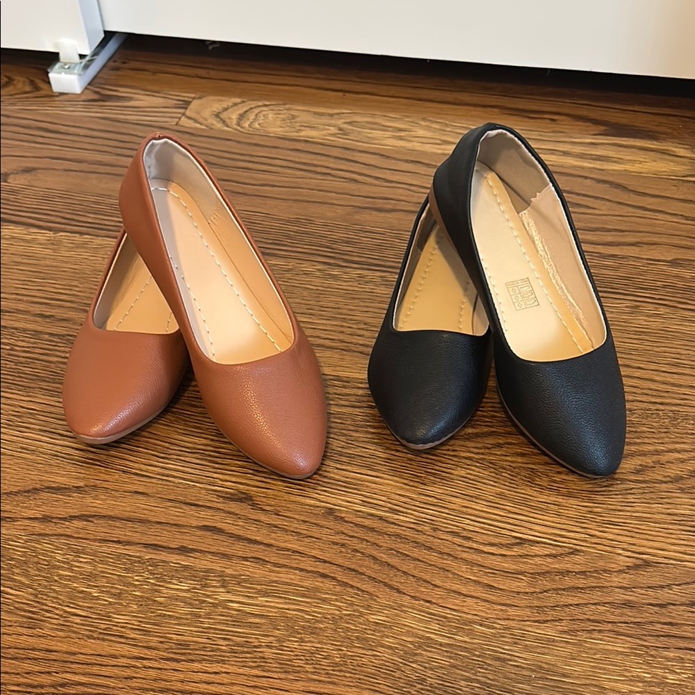 SHEIN Black and Brown Flats